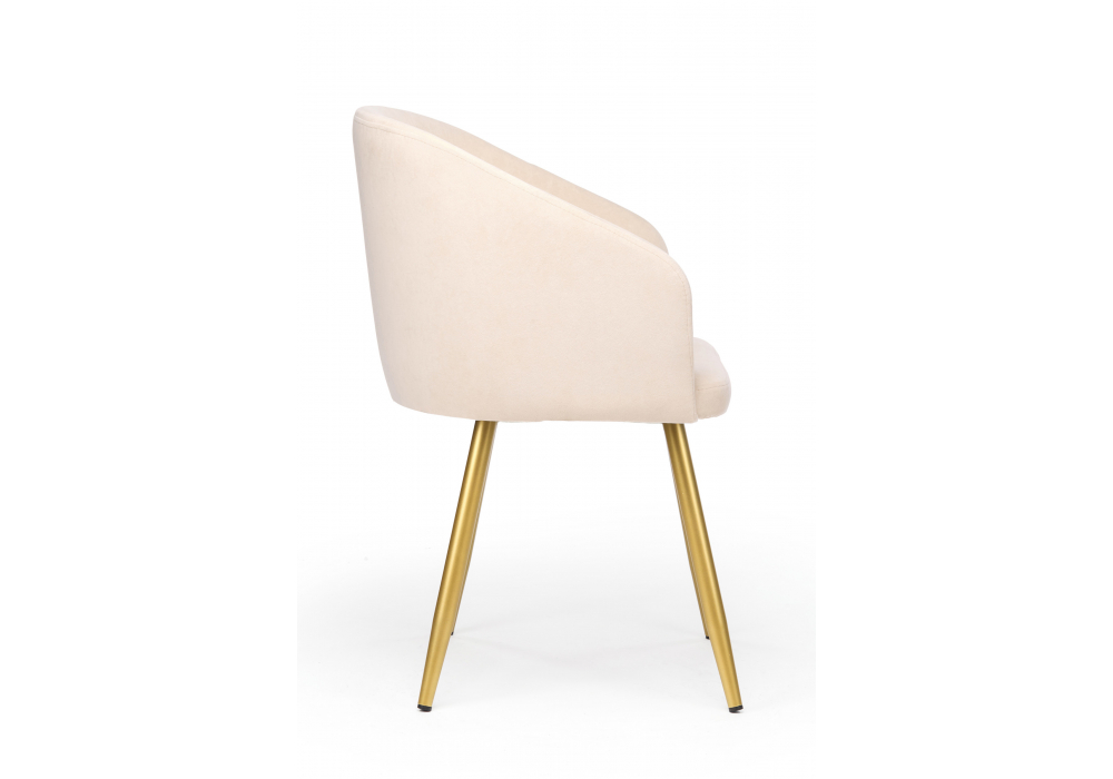 фото стул на металлокаркасе woodville монер бежевый (glory 03) / золотой 632629 | 220svet.ru