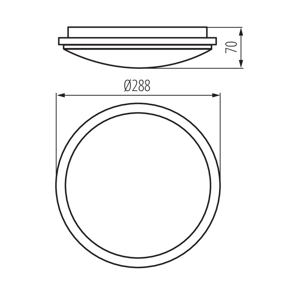 фото настенно-потолочный светодиодный светильник kanlux orte led 24w-nw-o 29161 | 220svet.ru