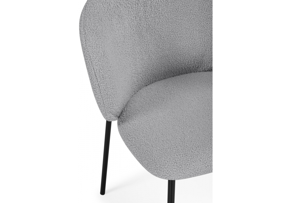 фото стул на металлокаркасе woodville рикко серый (81 cloud) / черный 674677 | 220svet.ru