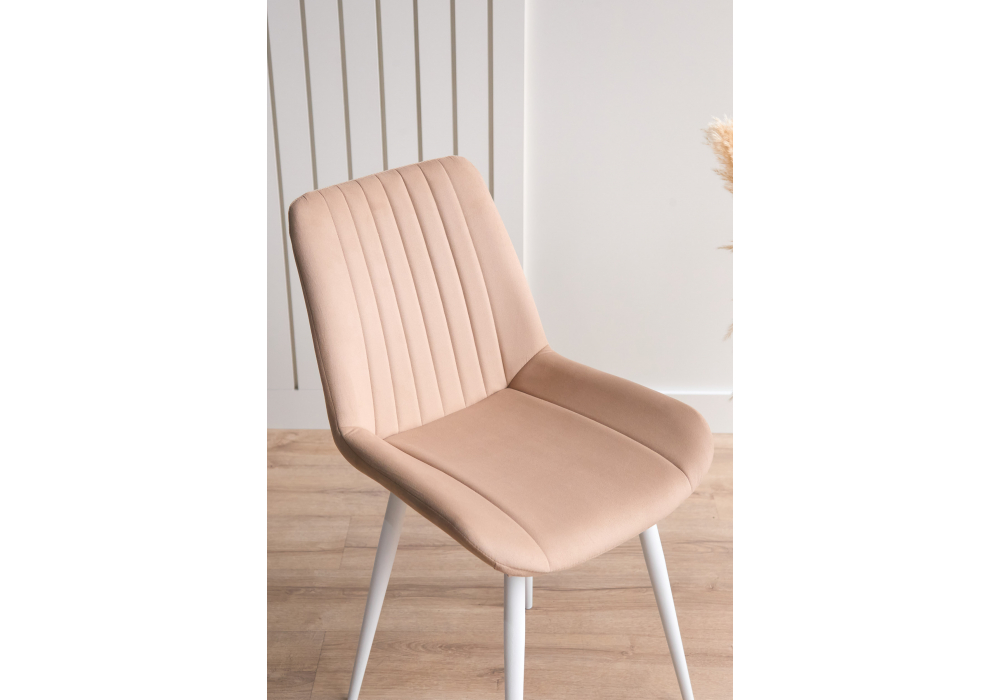 фото стул на металлокаркасе woodville седа бежевый (zd 210) / белый np 632394 | 220svet.ru