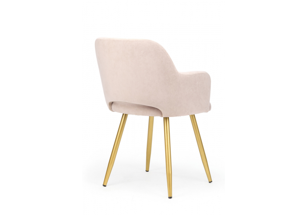 фото стул на металлокаркасе woodville эолин латте (glory 10) / золотой 631699 | 220svet.ru