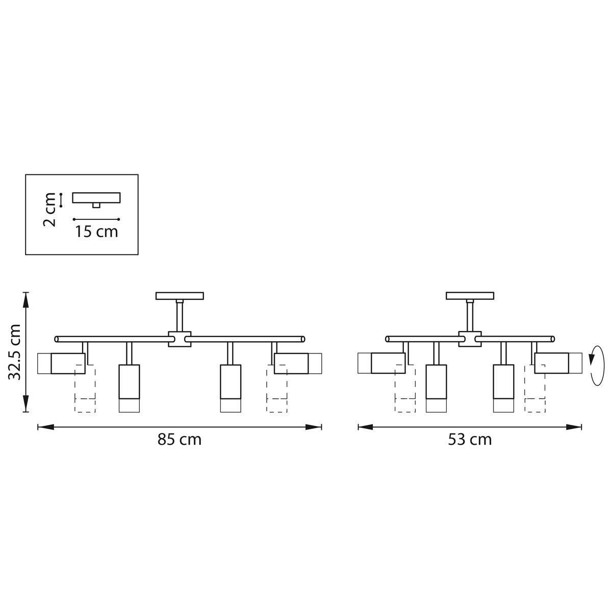 фото потолочная люстра lightstar rullo (571728+214437-4+214436-4+202431-8) lr7283743641 | 220svet.ru