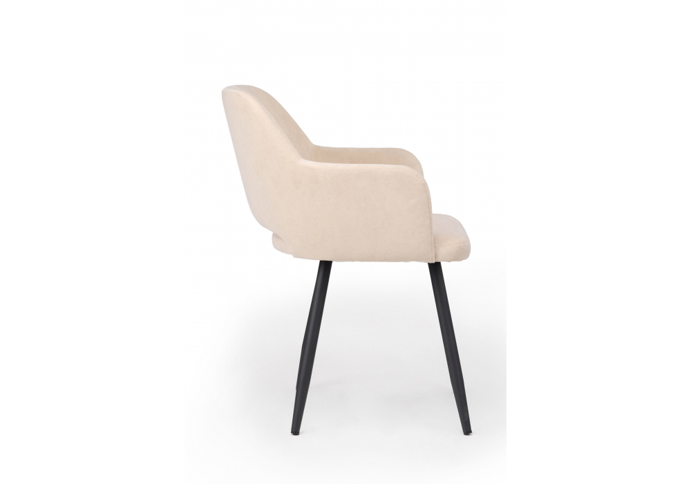 фото стул вращающийся на металлокаркасе woodville эолин 360 бежевый (glory 03) / черный 631716 | 220svet.ru