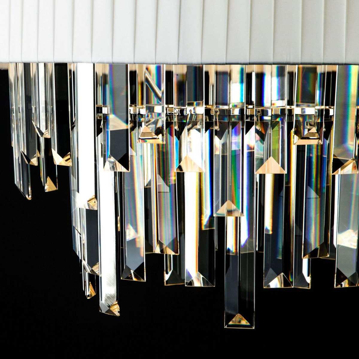 фото подвесная люстра eurosvet 10122/6 хром/прозрачный хрусталь strotskis smart | 220svet.ru