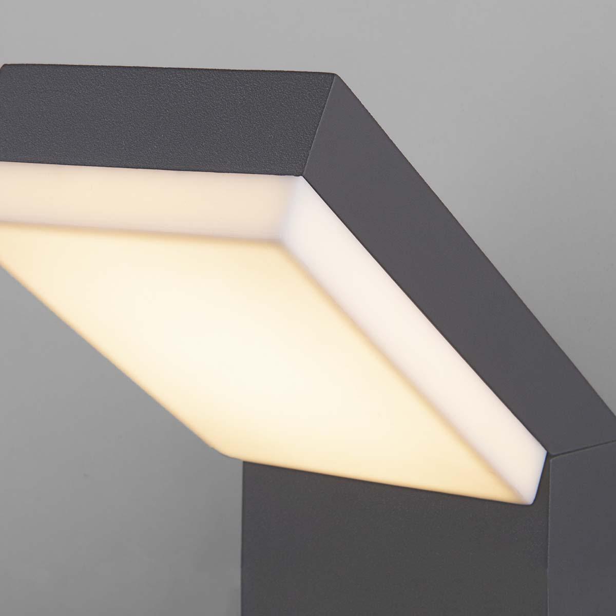 фото уличный настенный светодиодный светильник elektrostandard sensor 1541 techno led серый a053947 | 220svet.ru