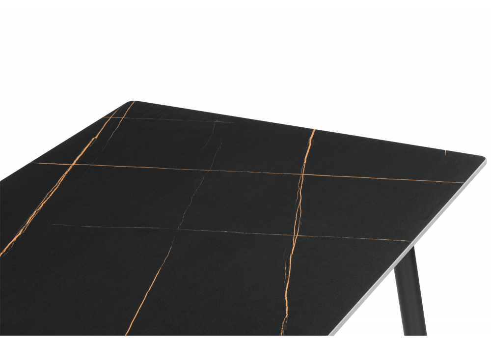 фото керамический стол woodville rion 120 черный мрамор / черный 15908 | 220svet.ru