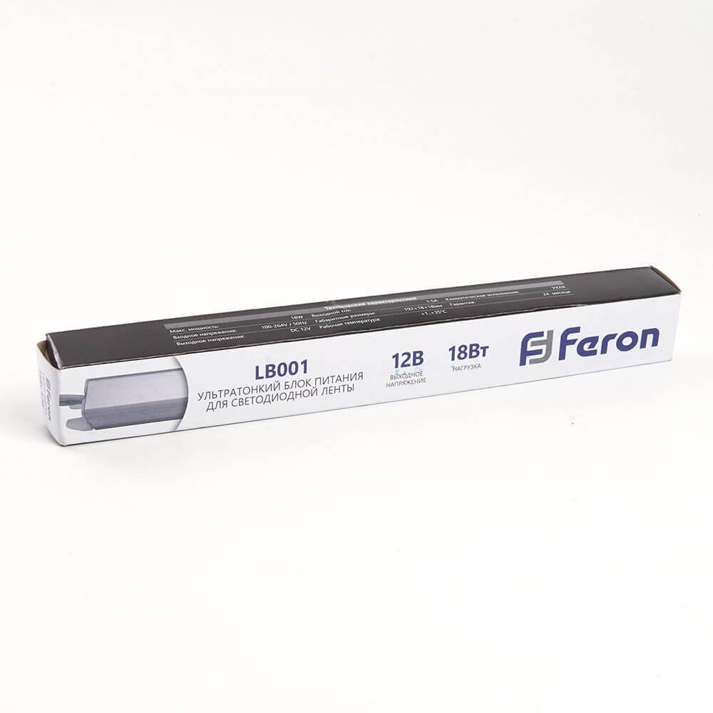 фото блок питания для светодиодной ленты feron lb001 12v 18w ip20 1,5a 48010 | 220svet.ru
