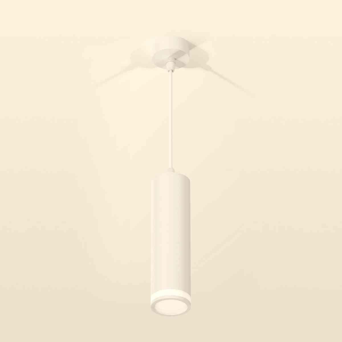 фото комплект подвесного светильника ambrella light xp6355001 swh/fr белый песок/белый матовый (a2301,c6355,n6220) | 220svet.ru