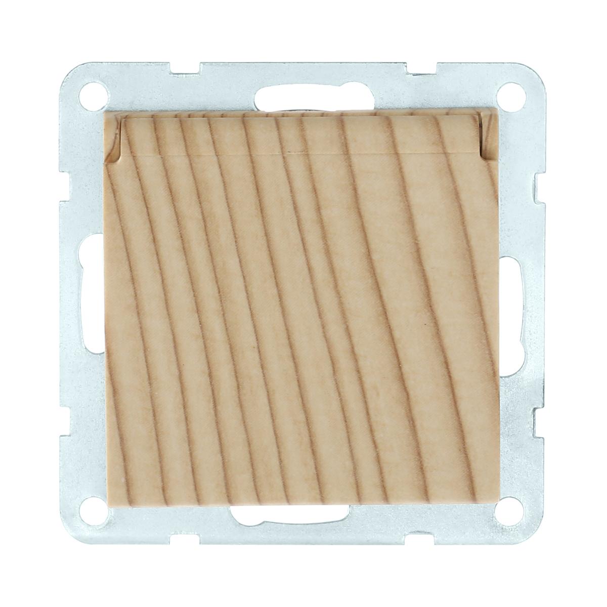 фото розетка lk studio с з/к, шторками и крышкой (сосна) lk60 863425-1 | 220svet.ru