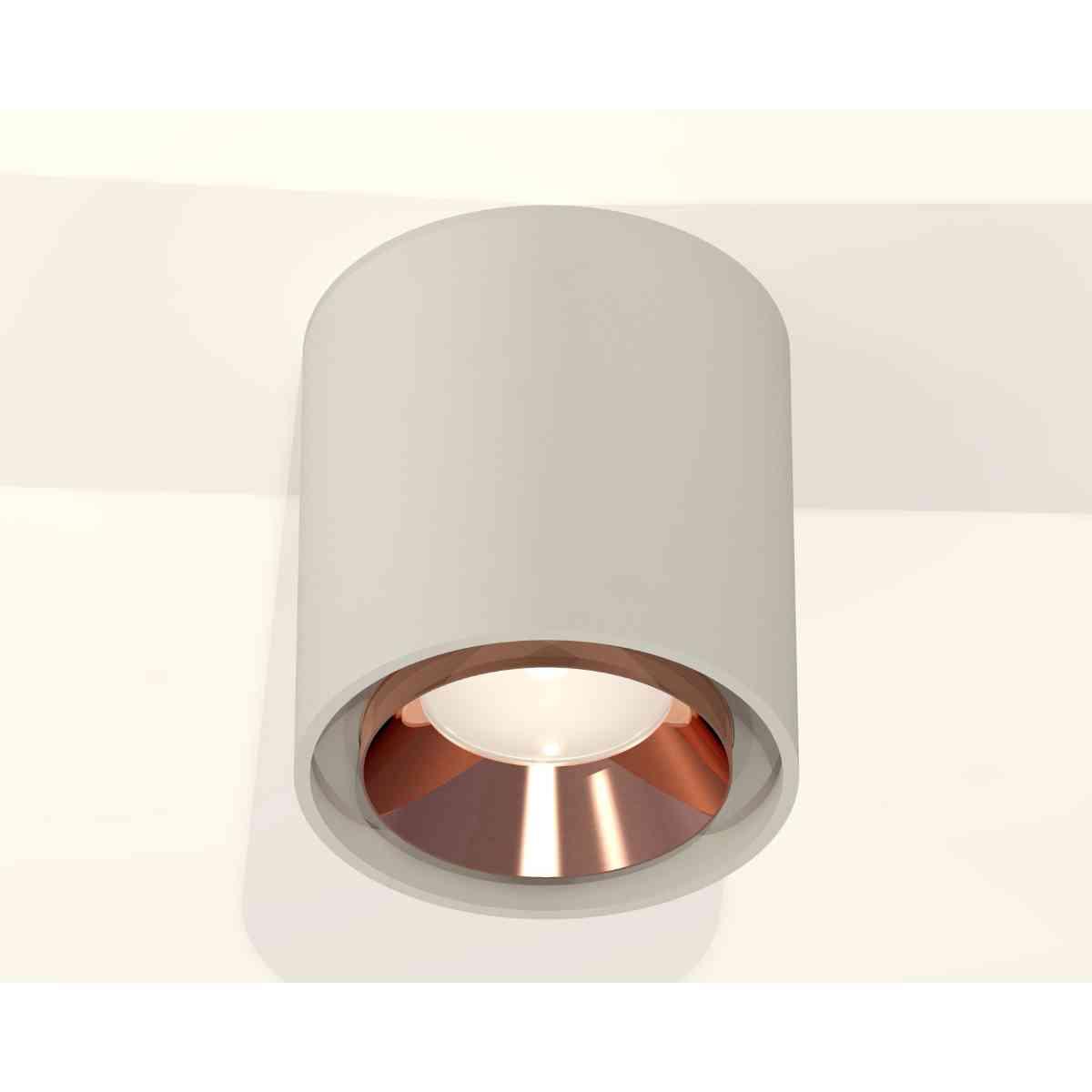 фото комплект накладного светильника ambrella light techno spot xs7724005 sgr/ppg серый песок/золото розовое полированное (c7724, n7035) | 220svet.ru