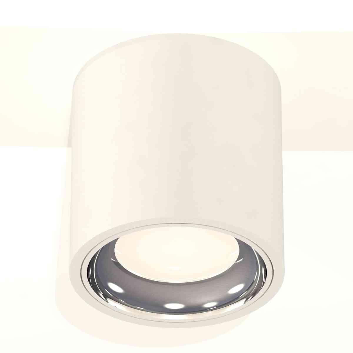 фото комплект накладного светильника ambrella light xs7531011 swh/psl белый песок/серебро полированное (c7531, n7022) | 220svet.ru