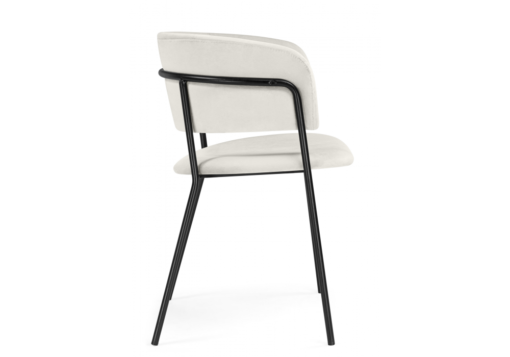 фото стул на металлокаркасе woodville осло белый (milk) / черный 674672 | 220svet.ru