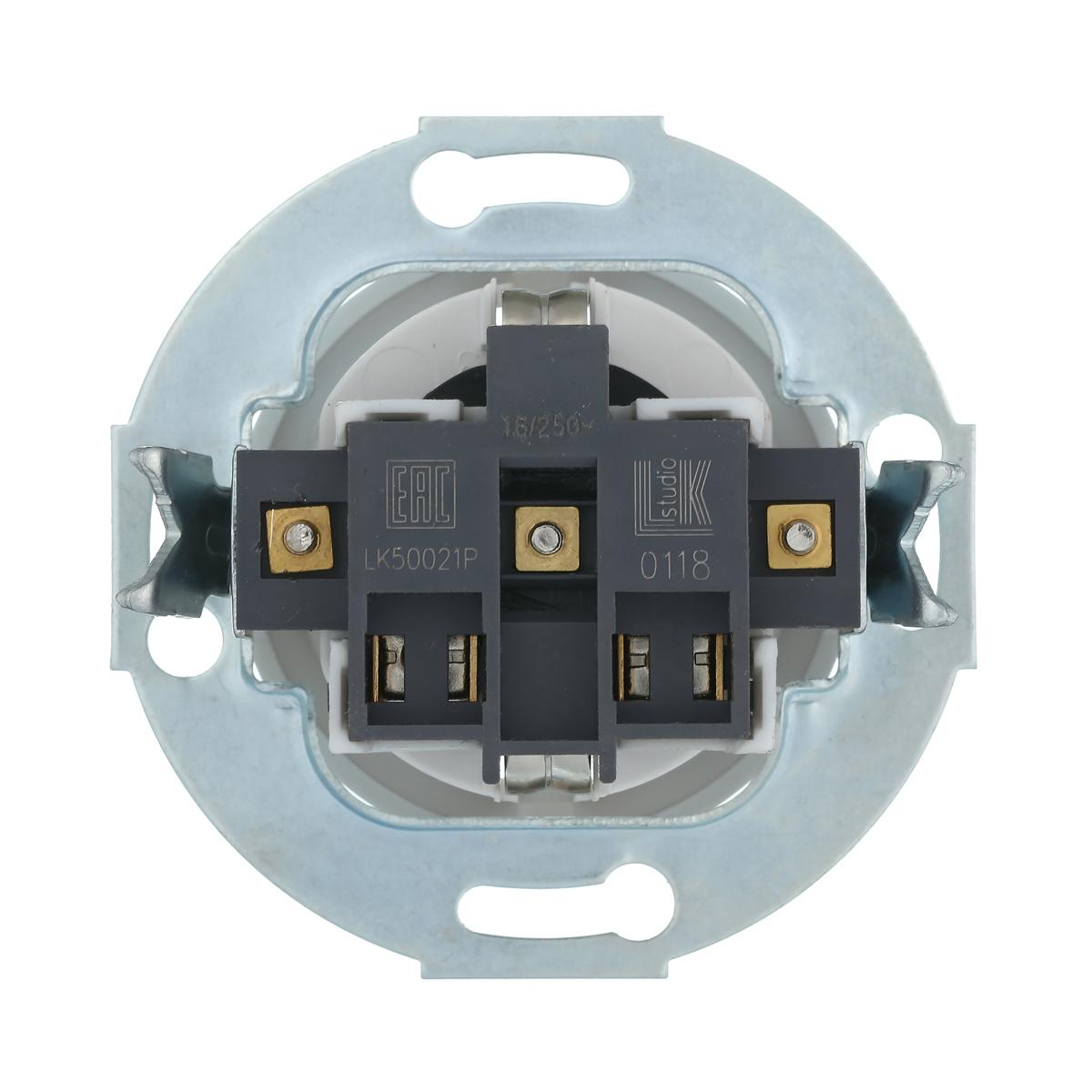 фото розетка lk studio с з/к, со шторками (белый) vintage 883204-1 | 220svet.ru