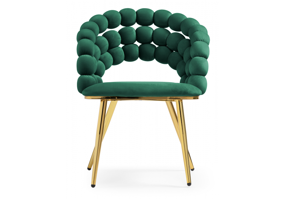 фото стул на металлокаркасе woodville ball green / gold 15763 | 220svet.ru