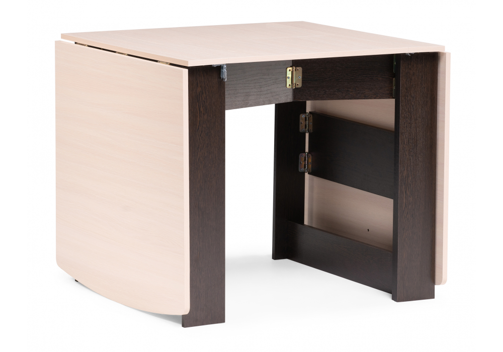 фото стол-книжка woodville клотилд венге / дуб молочный 474293 | 220svet.ru