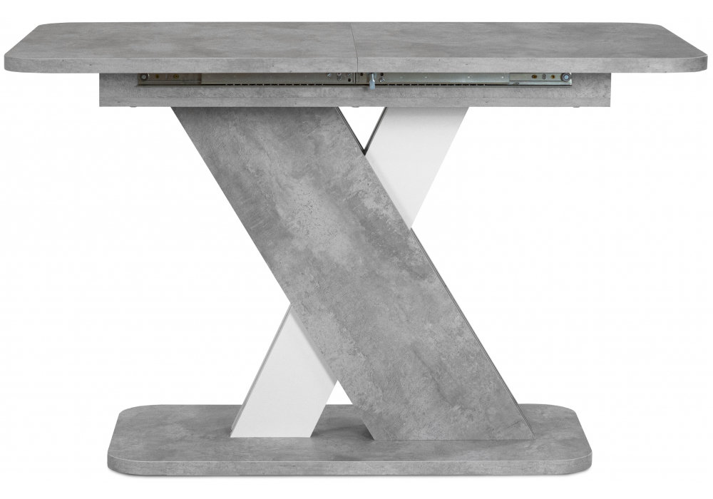 фото стол раскладной woodville аврора цемент светлый / белый 563371 | 220svet.ru