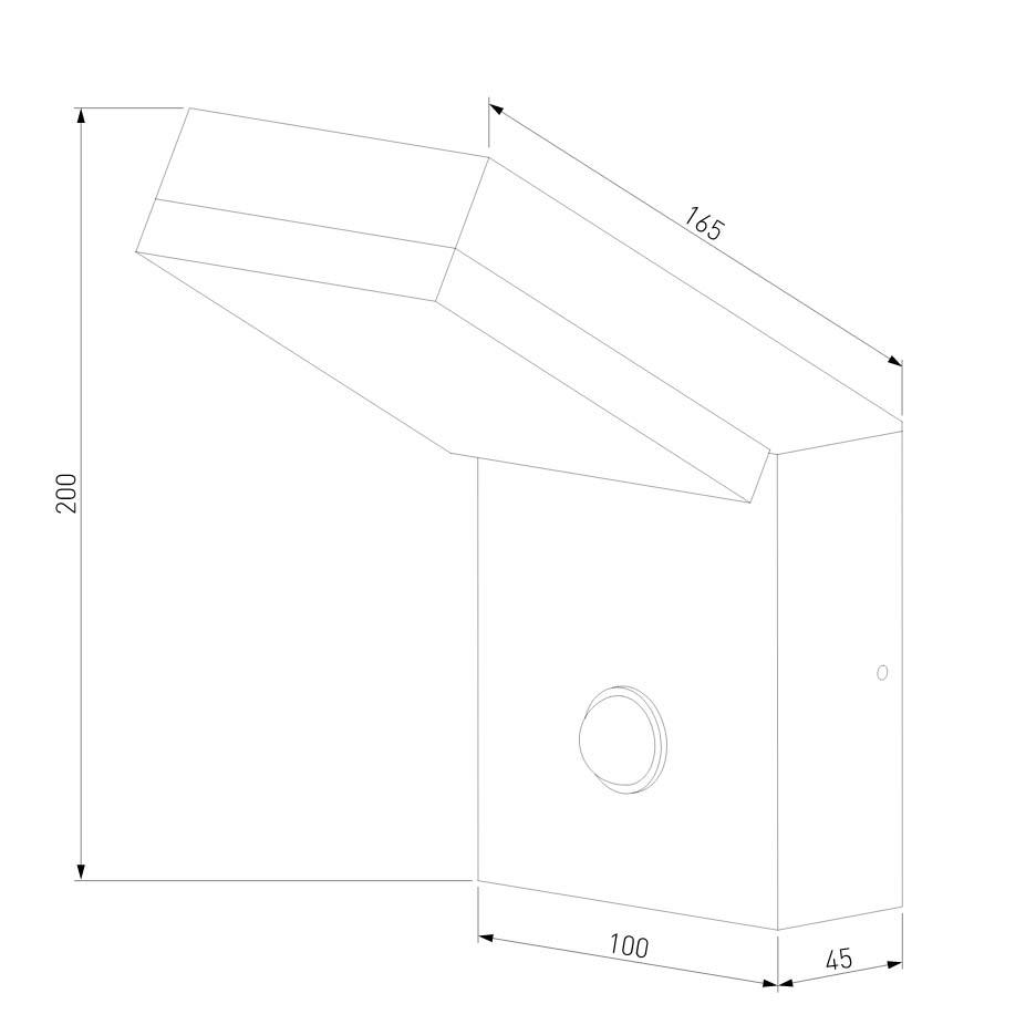 фото уличный настенный светодиодный светильник elektrostandard sensor 1541 techno led серый a053947 | 220svet.ru