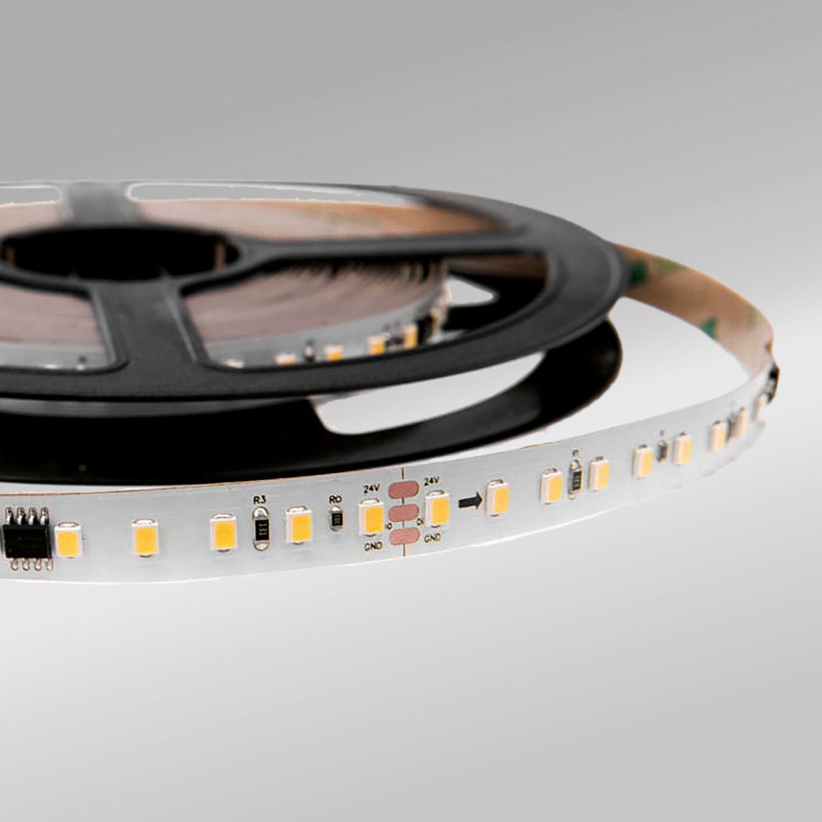 фото светодиодная лента favourite 10w/m 400led/m 2835smd теплый белый 5m 2003-31020 | 220svet.ru