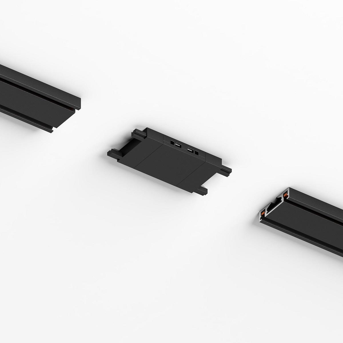 фото коннектор для 4-стороннего соединителя накладного шинопровода elektrostandard flat magnetic 85004/00 черный a063739 | 220svet.ru