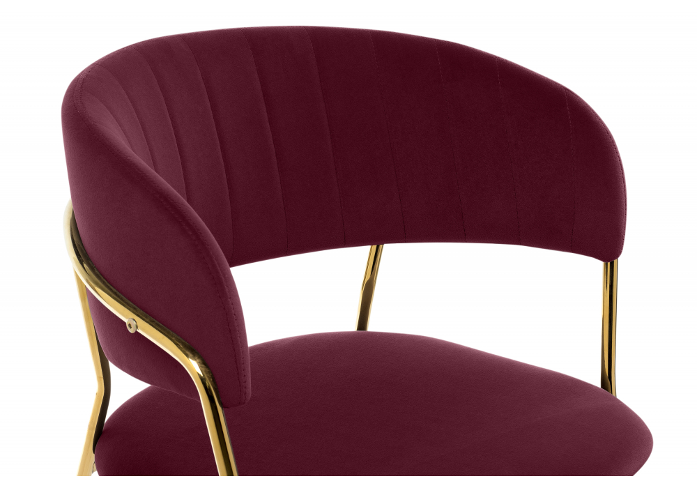 фото стул на металлокаркасе woodville kamelia 1 wine red / gold 15717 | 220svet.ru