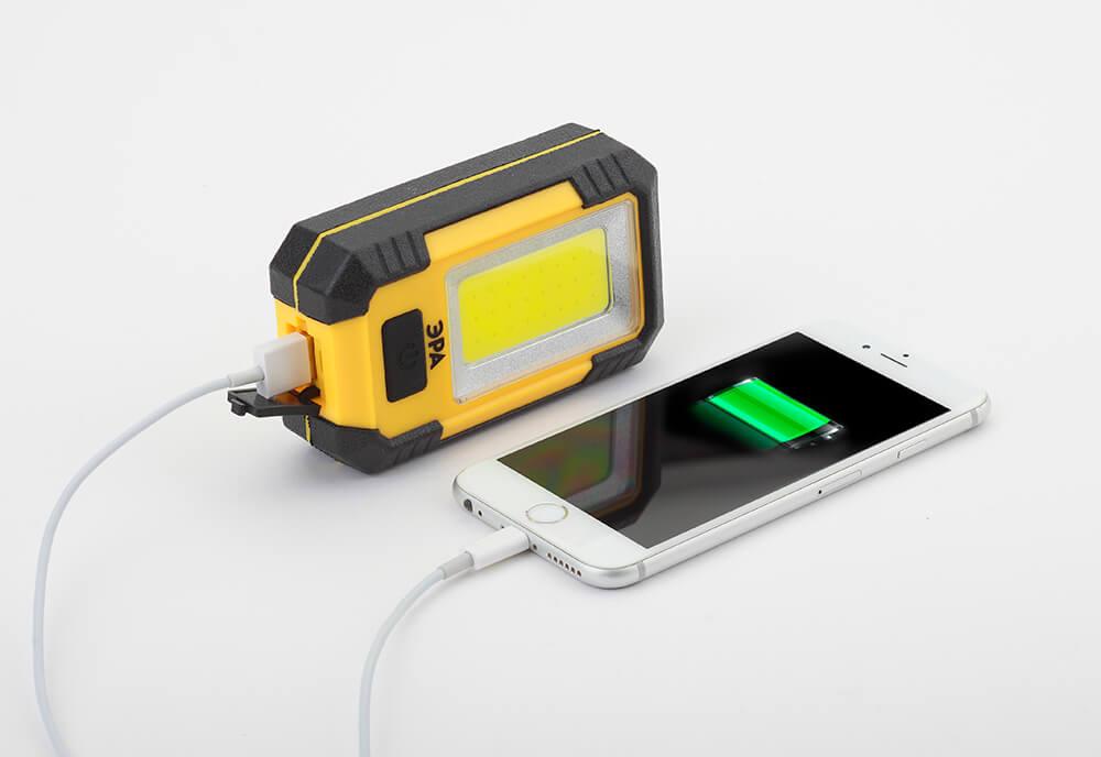 фото рабочий светодиодный фонарь эра практик аккумуляторный 400 лм ra-801 б0027824 | 220svet.ru