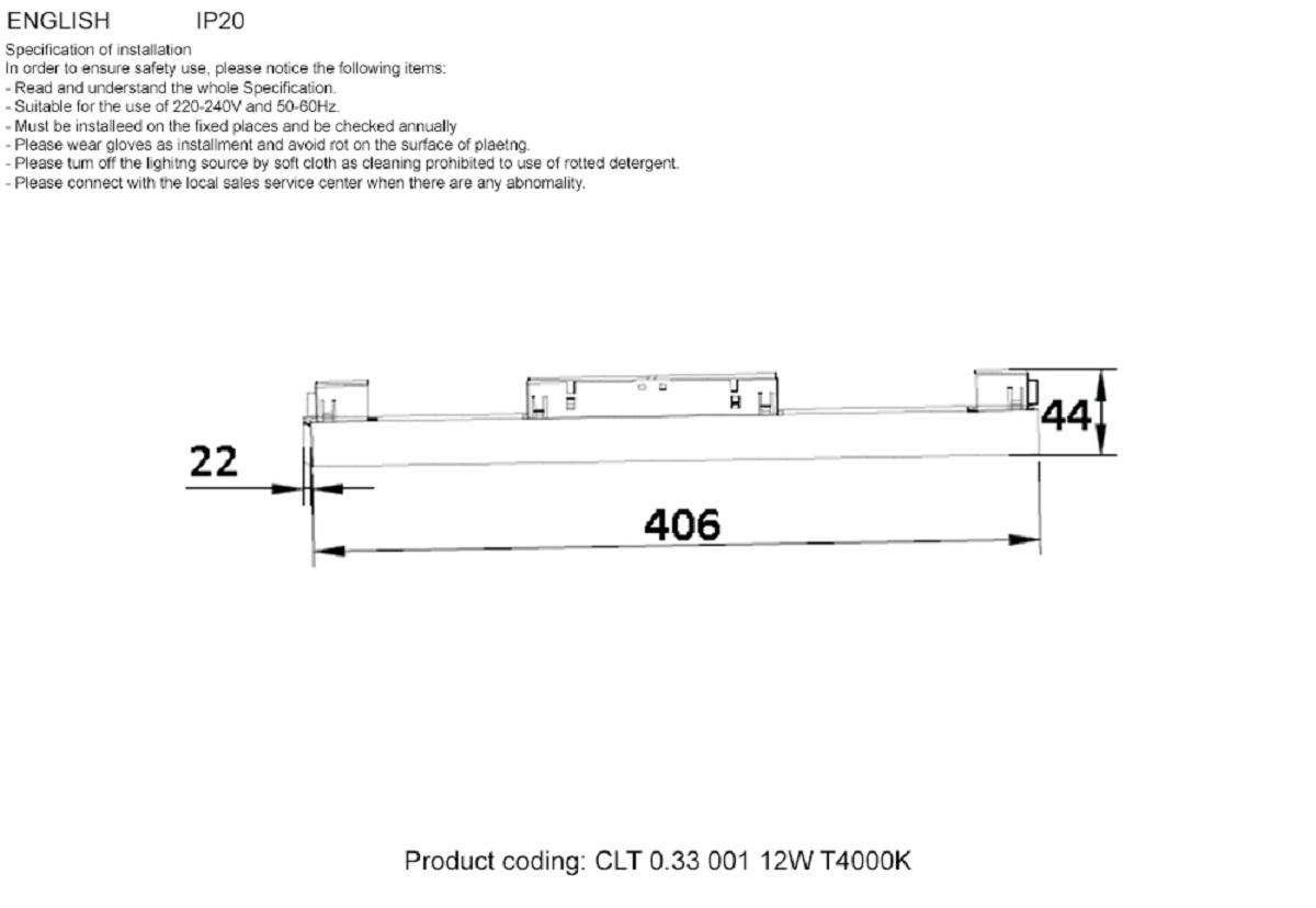 фото трековый светодиодный светильник crystal lux clt 0.33 001 12w wh t4000k | 220svet.ru