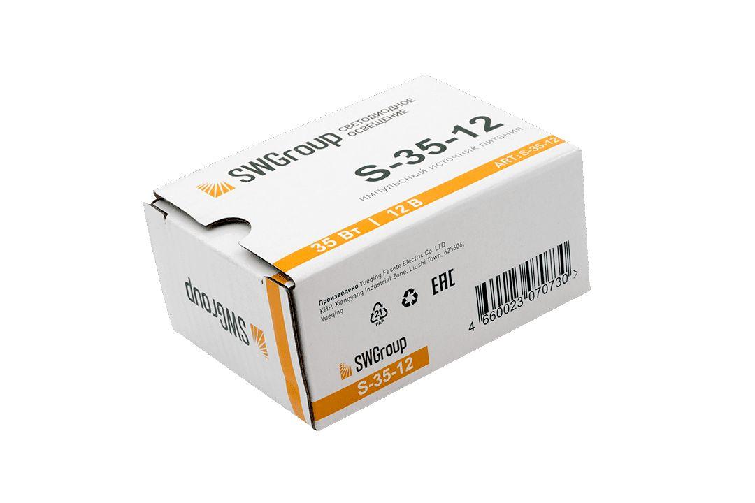 фото блок питания swg 12v 35w ip20 3a s-35-12 000121 | 220svet.ru