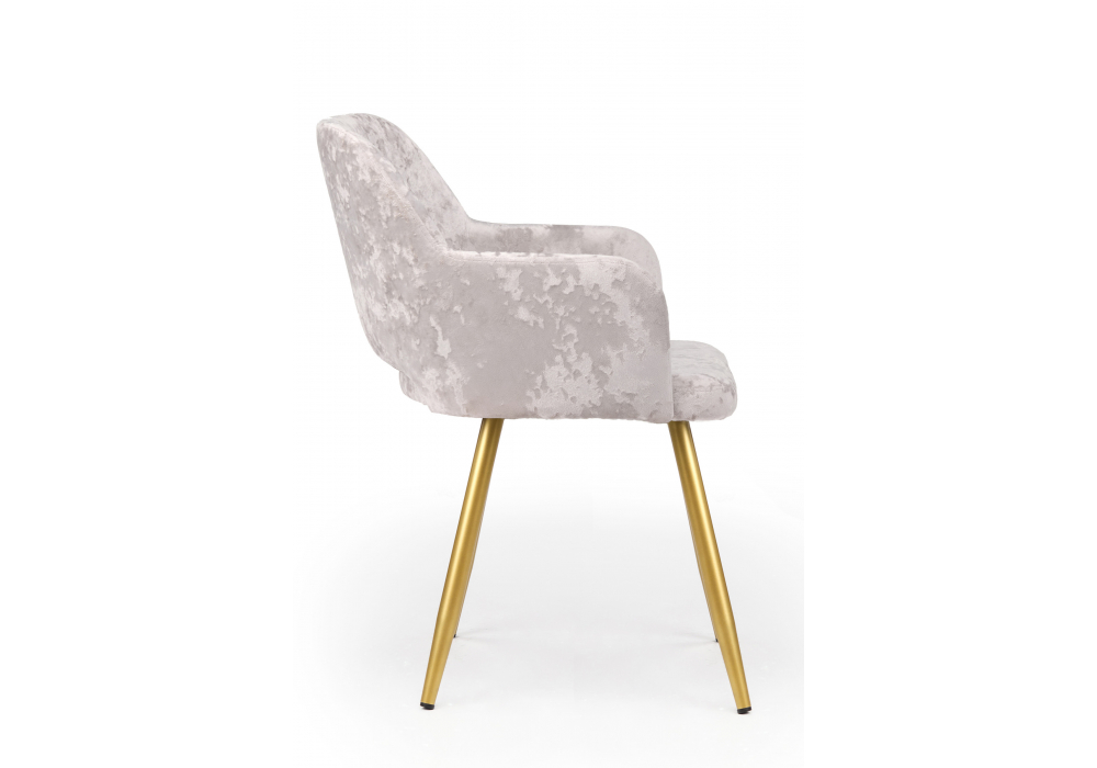 фото стул на металлокаркасе woodville эолин латте (simple 008) / золотой 631675 | 220svet.ru