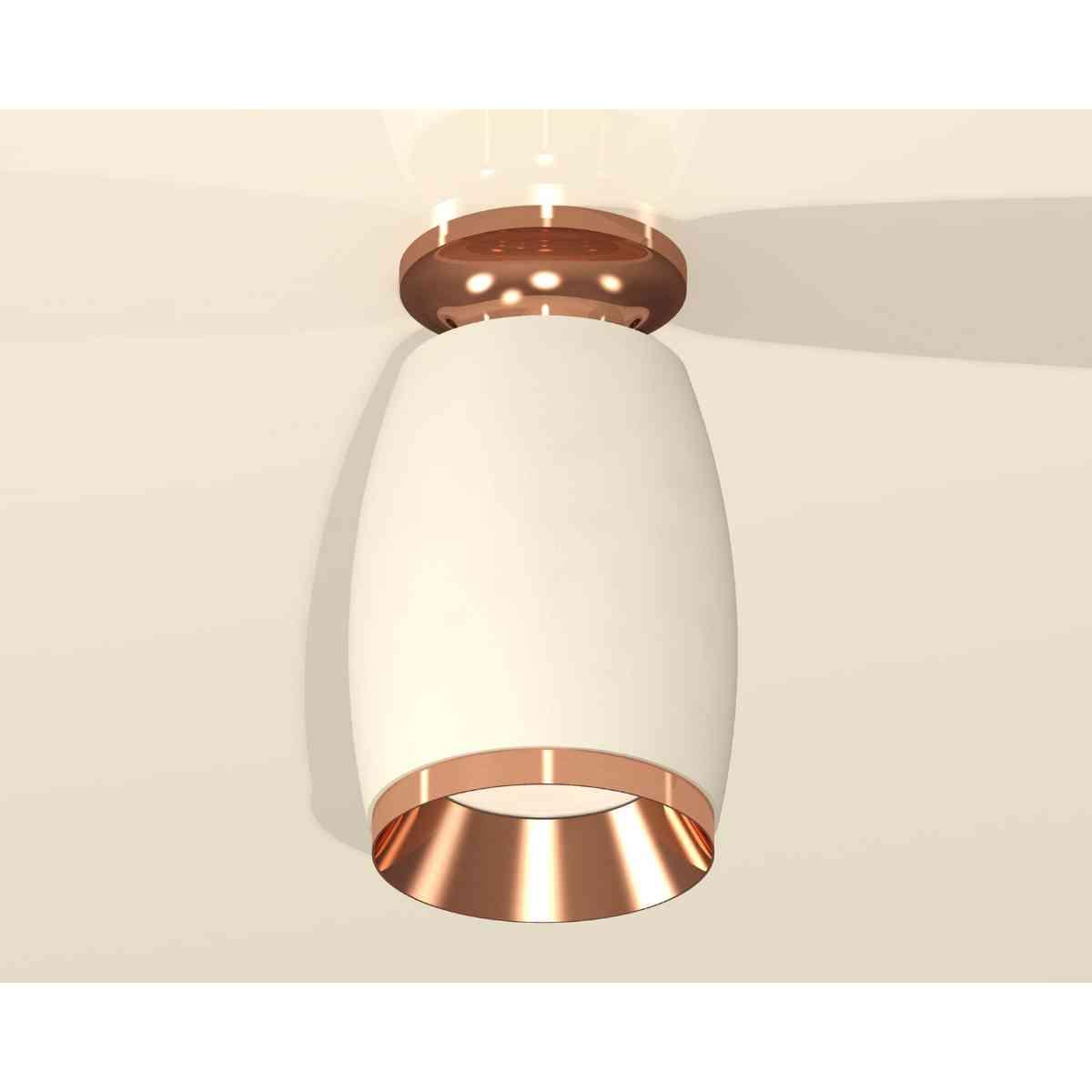 фото комплект накладного светильника ambrella light techno spot xs1122045 swh/ppg белый песок/золото розовое полированное (n6906, c1122, n7035) | 220svet.ru