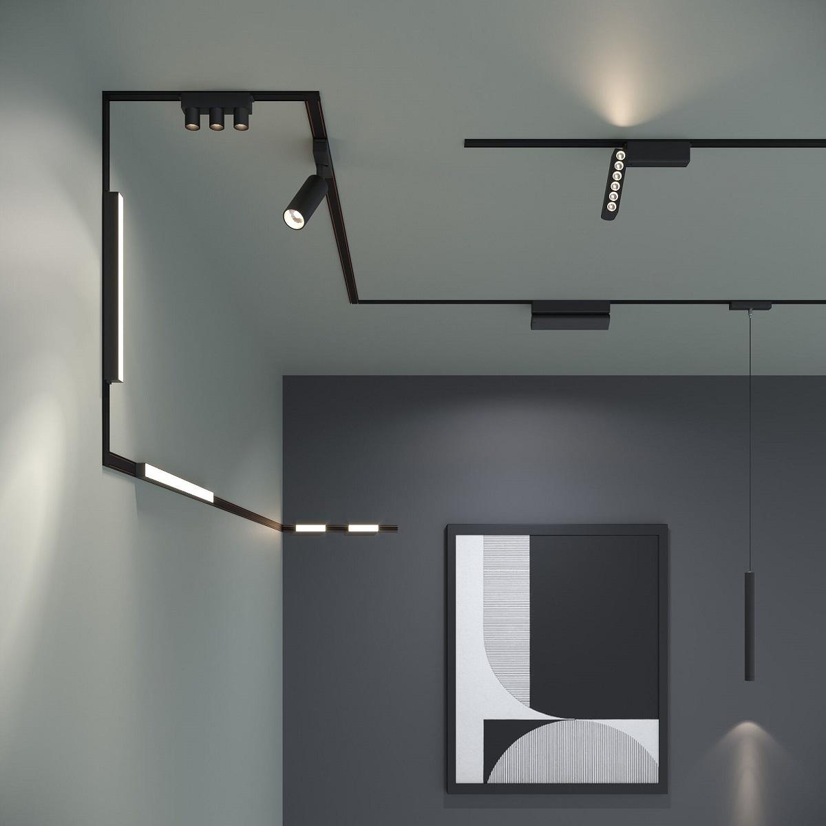 фото трековый магнитный светодиодный светильник elektrostandard unity 85092/01 черный a063709 | 220svet.ru