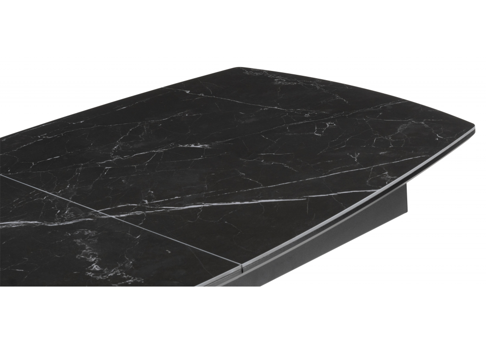 фото керамический стол раскладной 140(180)х80 woodville риполь черный 612883 | 220svet.ru