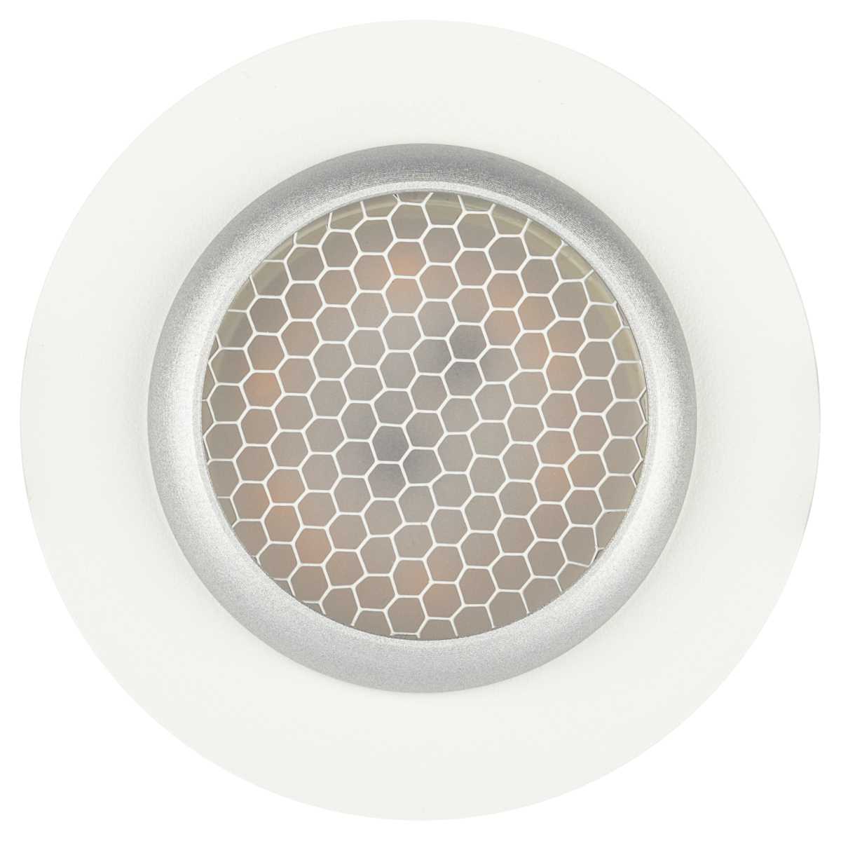 фото светильник встраиваемый алюминиевый эра kl109 wh/sl под лампу mr16 gu5.3 белый/серебро матовый б0061829 | 220svet.ru