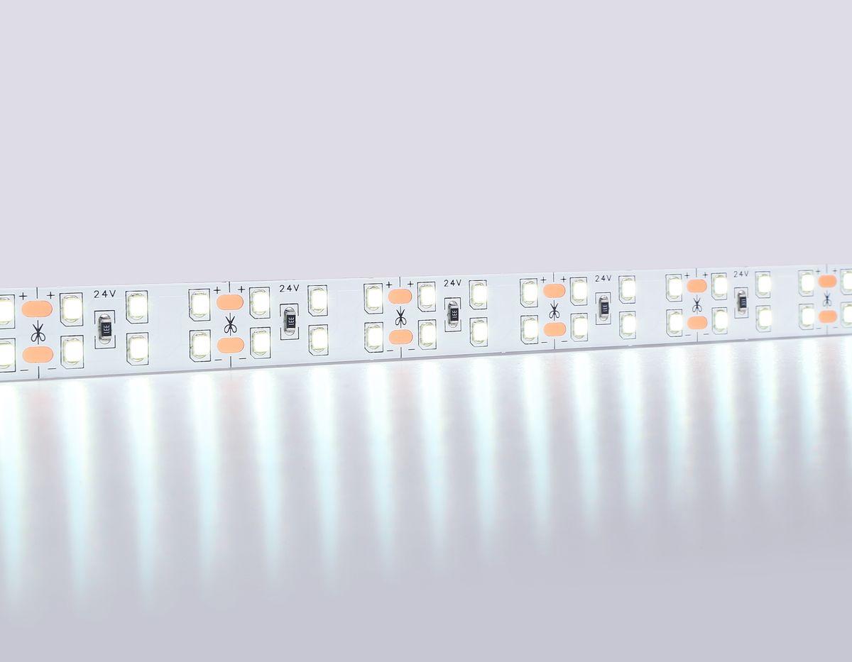фото светодиодная лента холодный белый ambrella light 20w/m 204led/m 2835smd 6500к 5m gs3603 | 220svet.ru