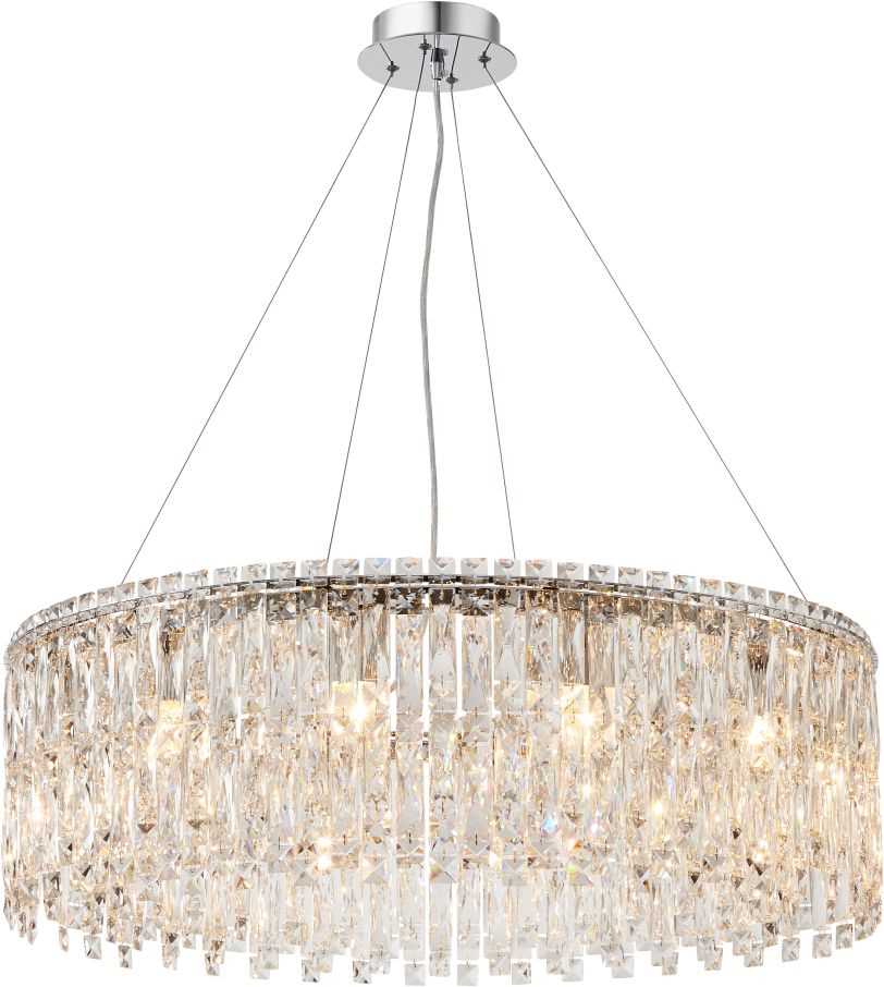 фото подвесная люстра хрустальная 2173/09/12p stilfort, серия santorini | 220svet.ru