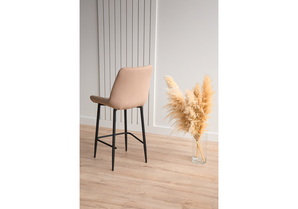 фото барный стул вращающийся woodville седа 360 бежевый (zd 210) / черный 632600 | 220svet.ru