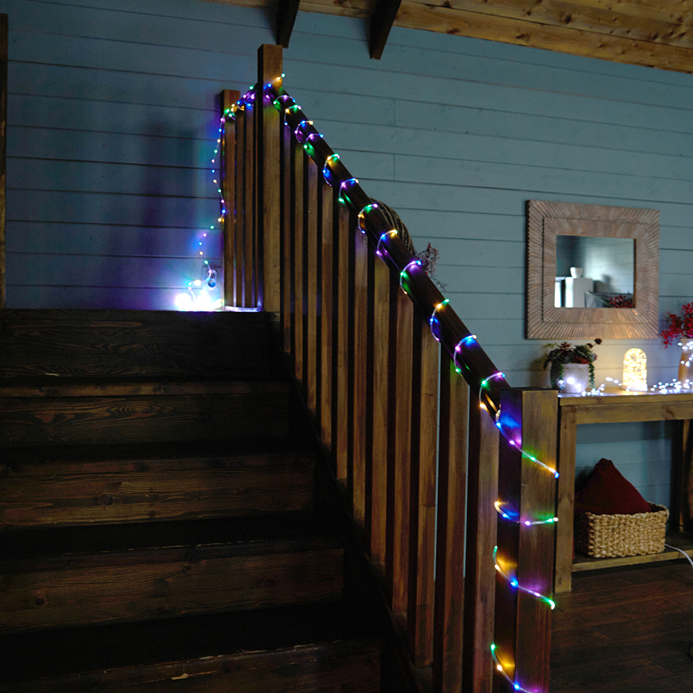 фото гирлянда feron cl587 линейная мини дюралайт мультиколор с контроллером, 15м, c питанием от сети 220v 51462 | 220svet.ru