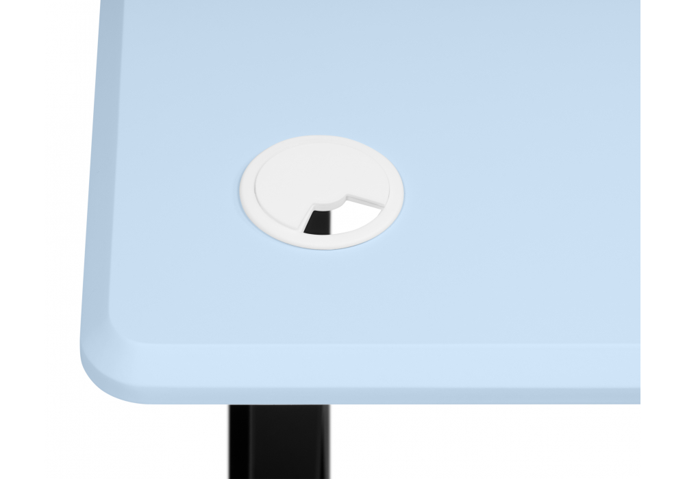 фото компьютерный стол регулируемый woodville маркос 120х75 голубой / черный 614594 | 220svet.ru