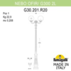 Миниатюра фото парковый фонарь fumagalli nebo ofir/g300 2l g30.202.r20.bze27 | 220svet.ru