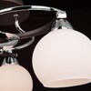 Миниатюра фото потолочная люстра eurosvet larion 9654/3 хром/венге | 220svet.ru