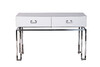 Миниатюра фото консоль 2 ящика белая/хром garda decor kfg070-ni | 220svet.ru