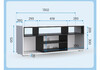 Миниатюра фото тв-тумба woodville чезаре c подсветкой белый / черный 698130 | 220svet.ru
