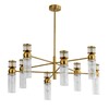 Миниатюра фото потолочная люстра на штанге lumion denver 8276/8 латунь | 220svet.ru