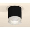 Миниатюра фото комплект накладного светильника ambrella light techno spot xs7402010 sbk/cl черный песок/прозрачный (c7402, n7191) | 220svet.ru