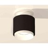 Миниатюра фото комплект накладного светильника ambrella light xs7511040 sbk/swh черный песок/белый песок (n7925, c7511, n7030) | 220svet.ru
