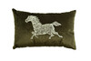 Миниатюра фото подушка с вышивкой зеленая 30*50см garda decor 70sw-19591 | 220svet.ru