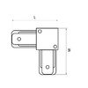 Миниатюра фото коннектор трековый однофазный l-образный белый lightstar barra 502126 | 220svet.ru