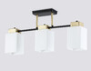 Миниатюра фото потолочная люстра на штанге ambrella light traditional loft tr tr303046/3 bk/gd | 220svet.ru