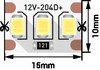 Миниатюра фото светодиодная лента swg 22w/m 204led/m 2835smd холодный белый 5m swg2204-12-22-w-m 009457 | 220svet.ru