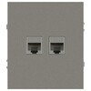 Миниатюра фото розетка эра arktik 16-3108-07 информационная двойная 2xrj45 титан б0070490 | 220svet.ru