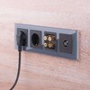 Миниатюра фото тв-розетка проходная werkel черные матовый w1184008 | 220svet.ru